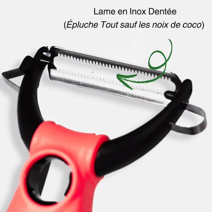 économe cuisine lame dentée inox