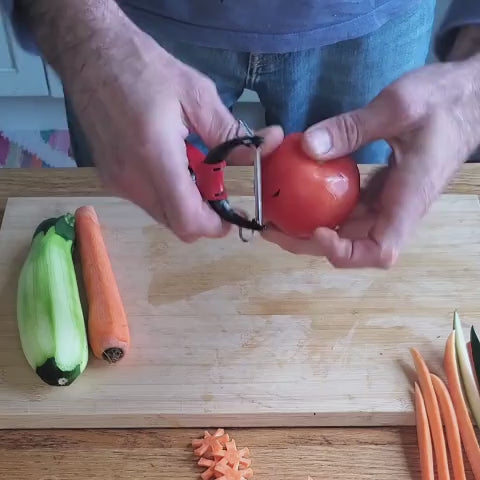 Épluche sans forcer, même les tomates et les courges